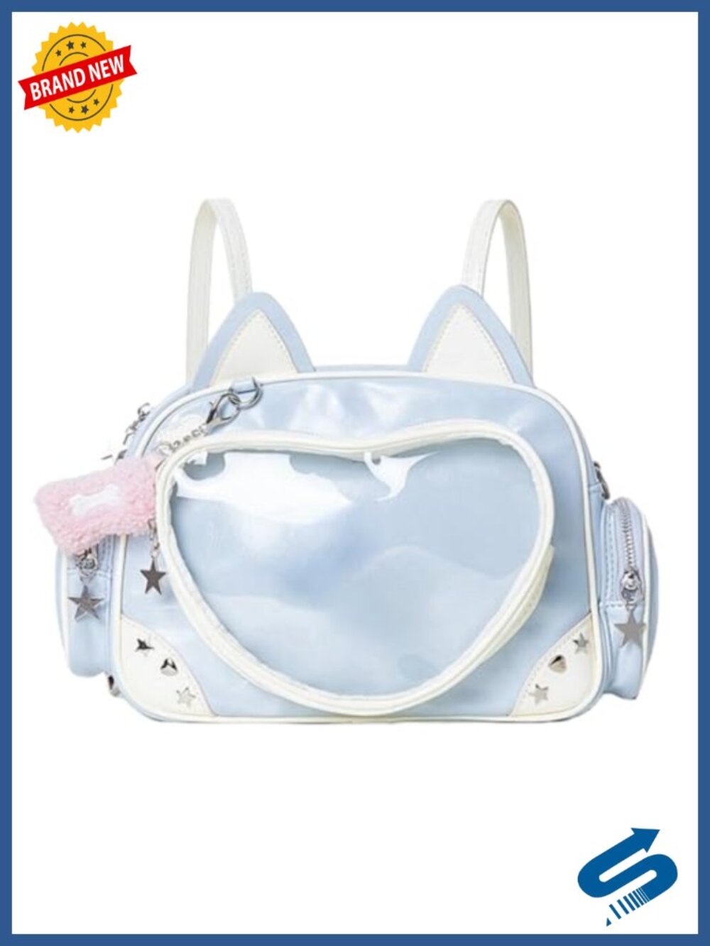 Kawaii Ita Bag Cat Pin Backpack Crossbody Bag with Insert